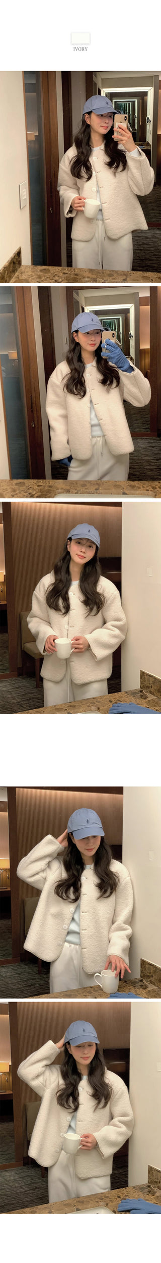 Boa Collar Mouton Coat