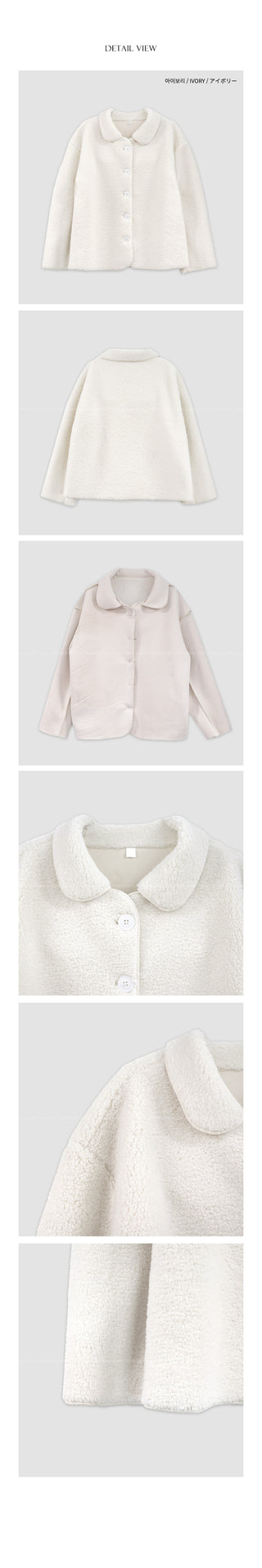 Boa Collar Mouton Coat
