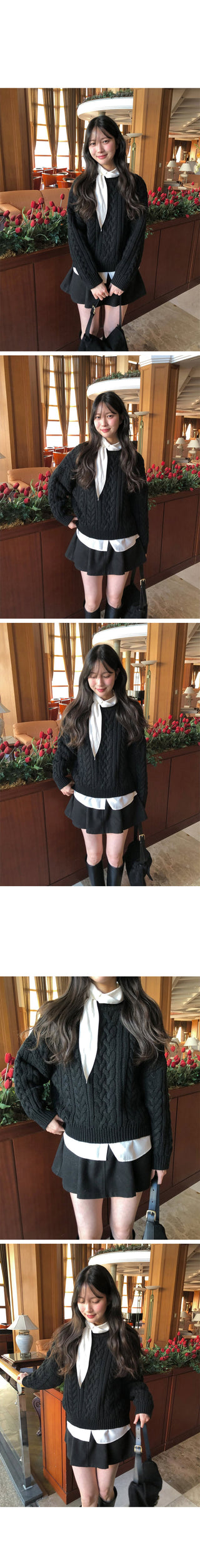 (4 colors) Oversized Cable Knit