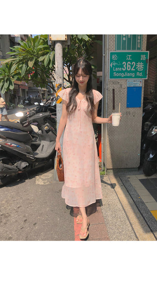 (2 colors) Chiffon Long Dress