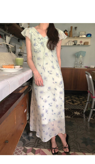 (2 colors) Chiffon Long Dress