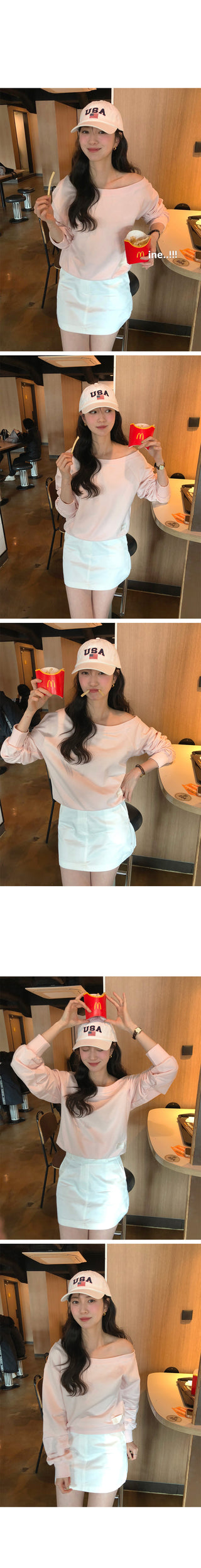 Cotton mini skirt