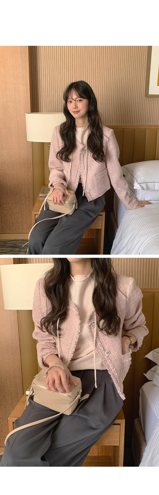 (4 colors) Strap Half-Neck Knit