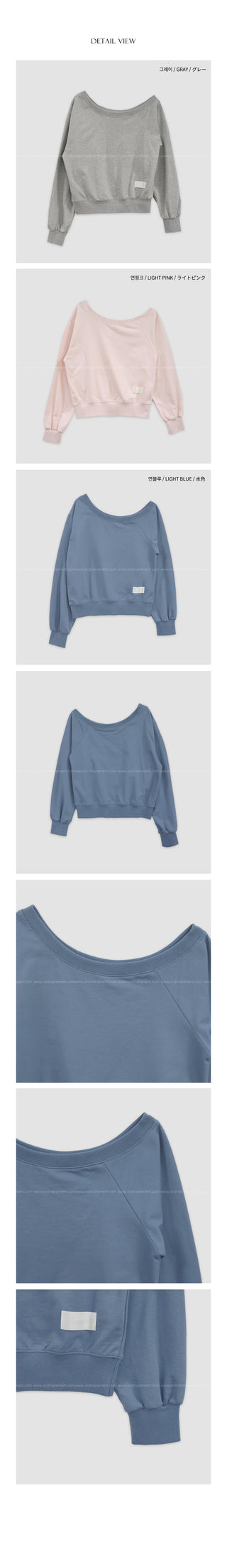 One-shoulder lettering sweatshirt