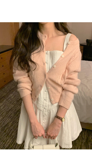 Deep pleated bustier dress