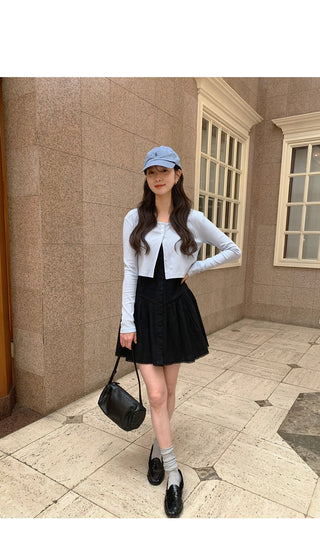 Deep pleated bustier dress
