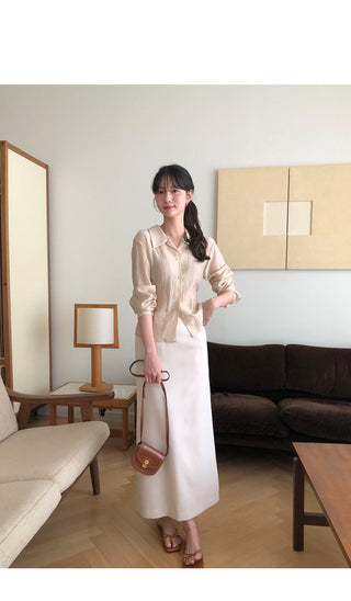 (2 colors) Strap blouse