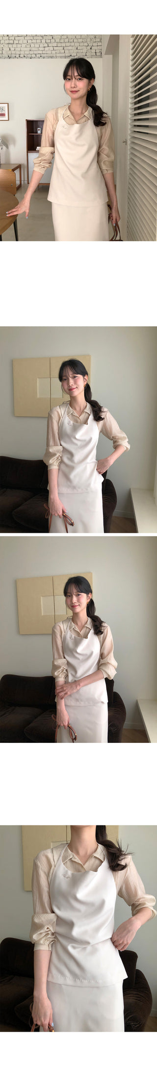 (2 colors) Strap blouse