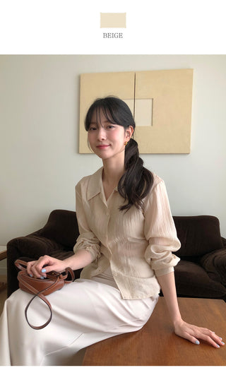 (2 colors) Strap blouse