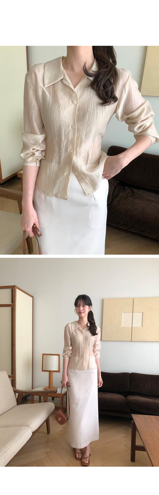 (2 colors) Strap blouse
