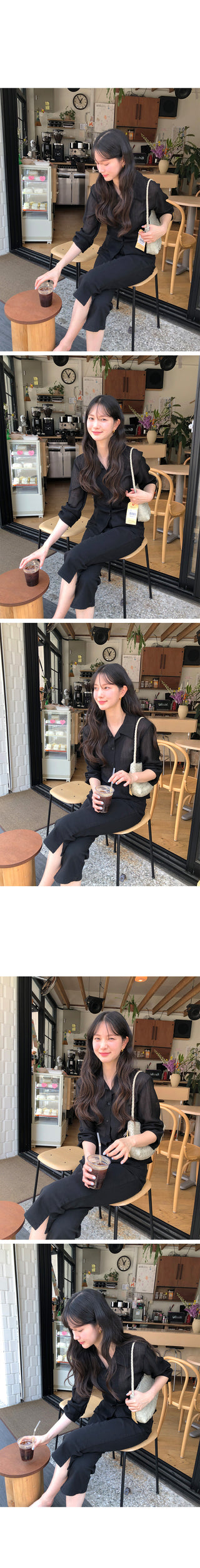 (2 colors) Strap blouse