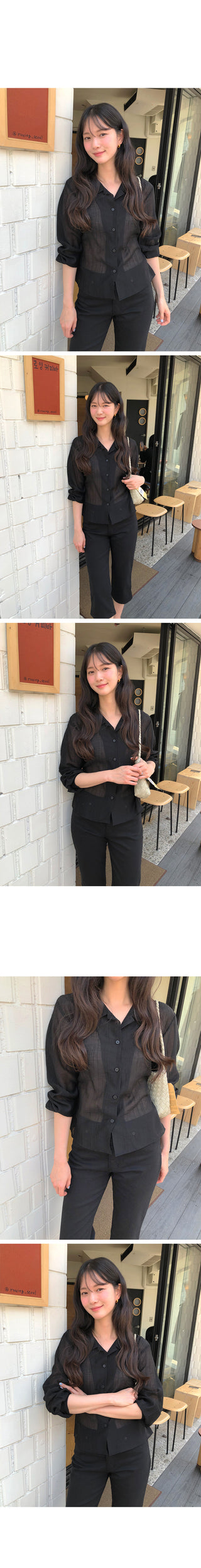 (2 colors) Strap blouse