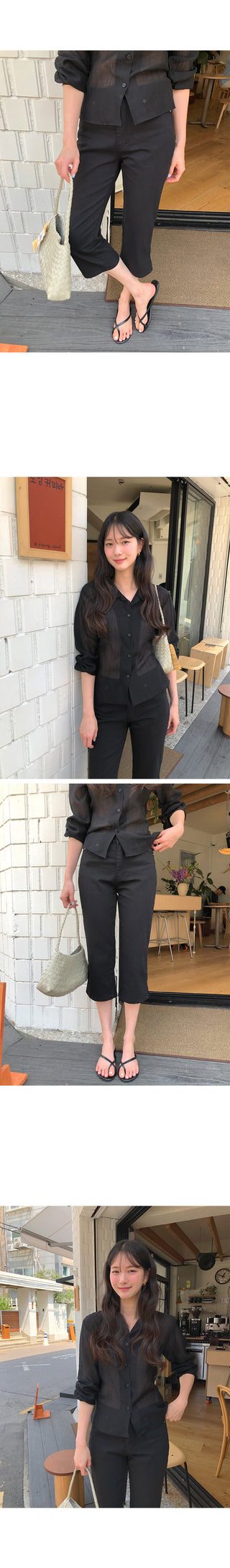 (2 colors) Strap blouse
