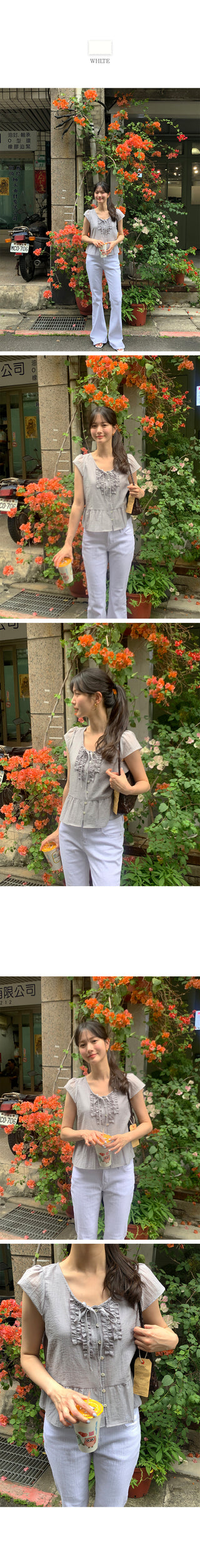 [2 colors] Low-rise pants