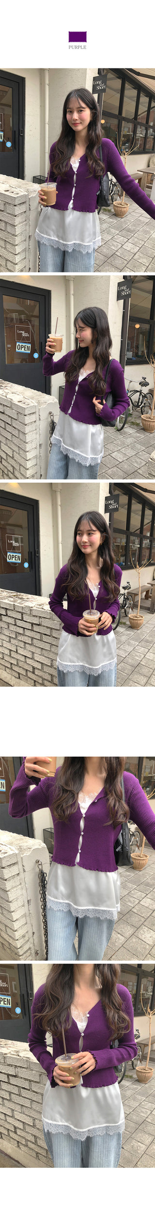 (4 colors) Frill Cardigan