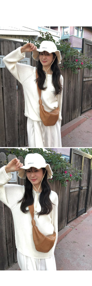 (3 colors) Boat Neck Oversized Knit