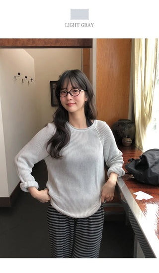 (3 colors) Boat Neck Oversized Knit