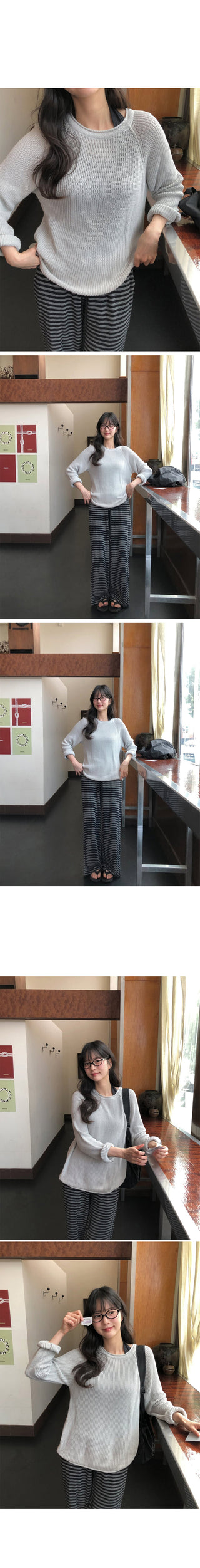 (3 colors) Boat Neck Oversized Knit
