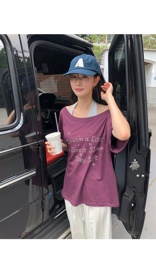 [2 colors] Summer Two-Button Henley Neck