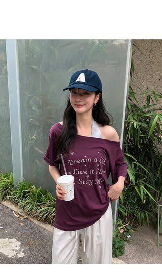[2 colors] Summer Two-Button Henley Neck