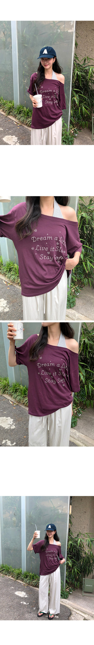 [2 colors] Summer Two-Button Henley Neck