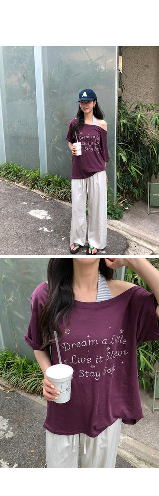 [2 colors] Summer Two-Button Henley Neck