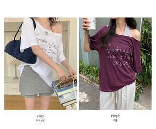 [2 colors] Summer Two-Button Henley Neck