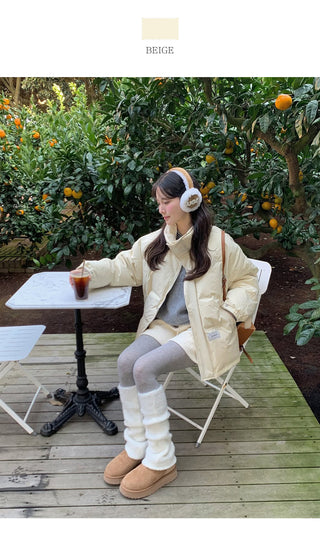 (2 colors) Duck Down Half Down Jacket