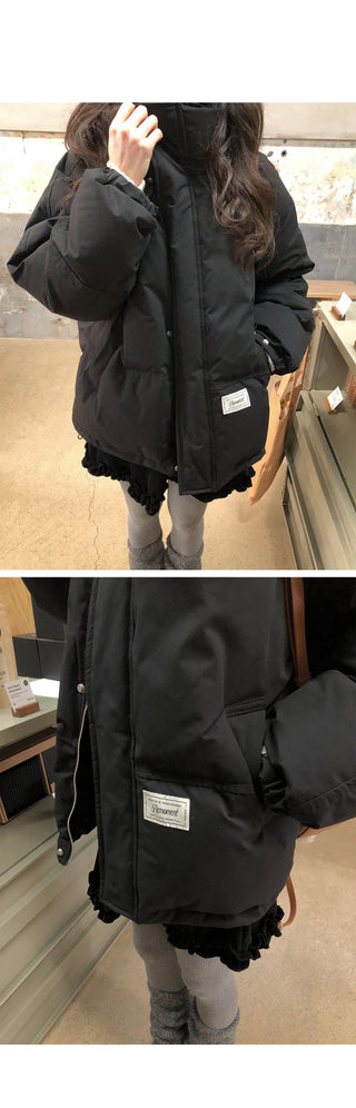 (2 colors) Duck Down Half Down Jacket
