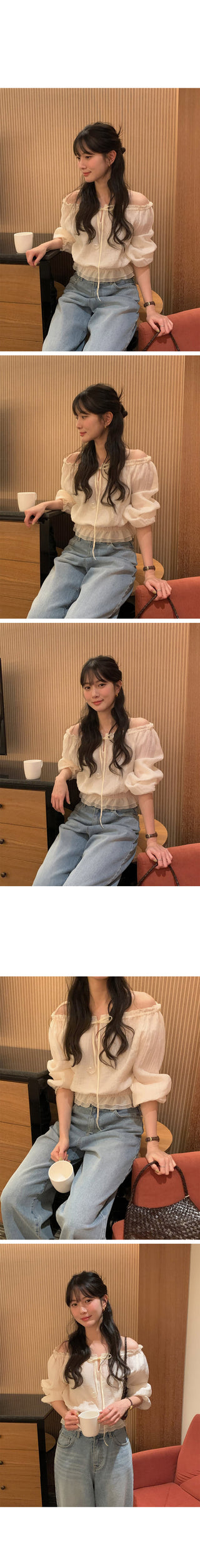 Off-shoulder blouse