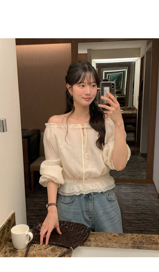 Off-shoulder blouse