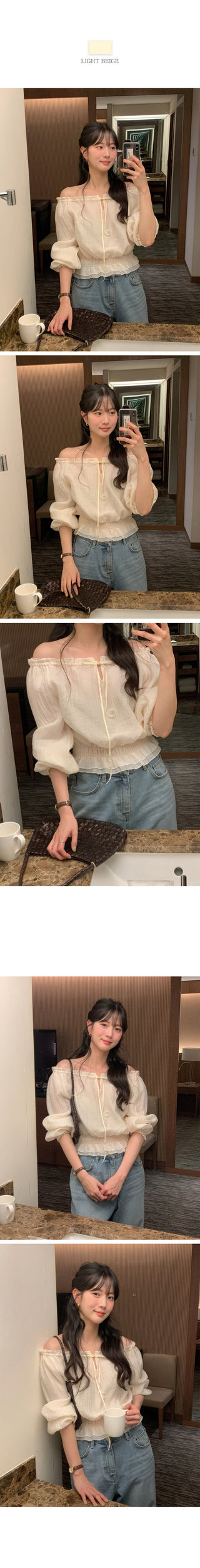 Off-shoulder blouse