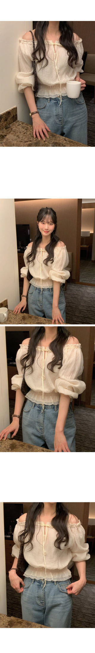 Off-shoulder blouse