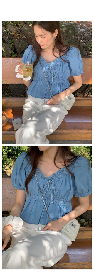 Hiky Shirred Blouse - 2 colors!