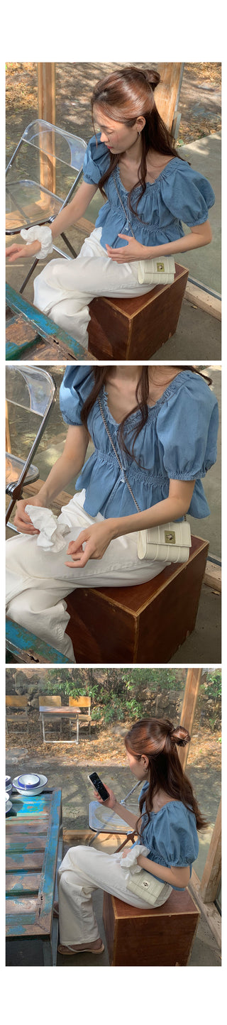 Hiky Shirred Blouse - 2 colors!