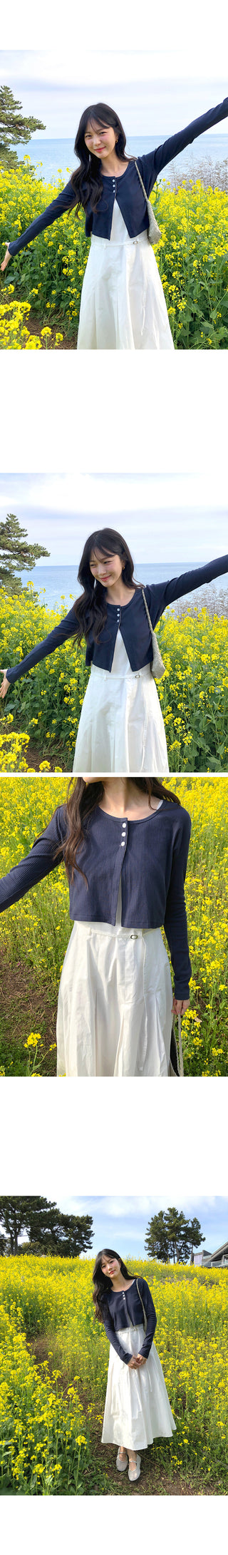 Frilled pleated camisole long dress