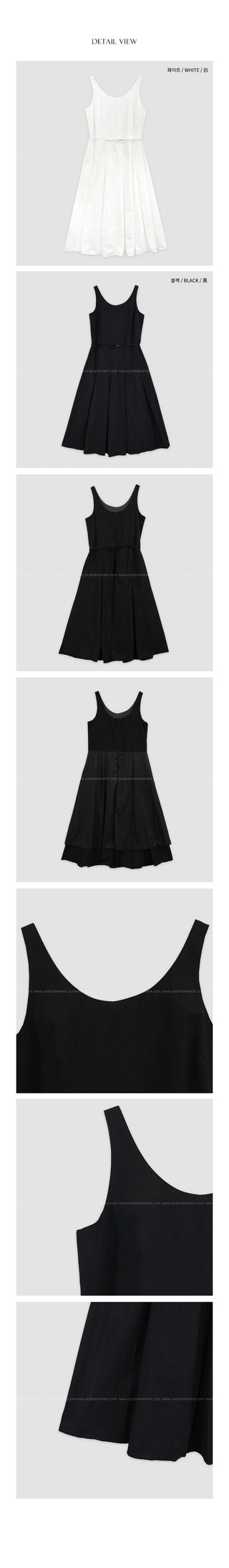 Frilled pleated camisole long dress