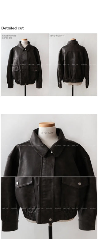 Leather parka