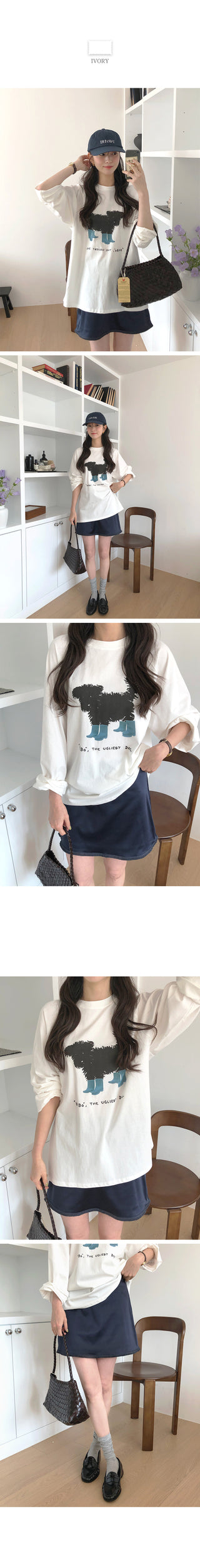 Printed long-sleeved T-shirt