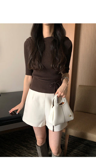 [3 colors] Tweed shorts