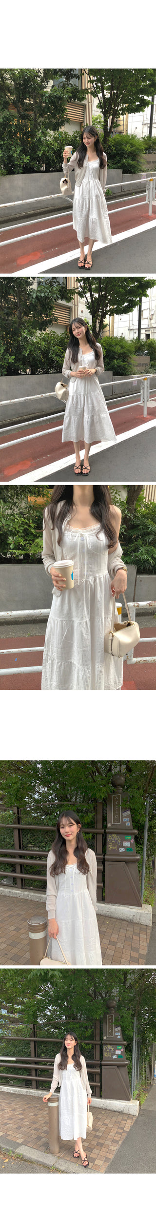 Lace sleeveless long dress