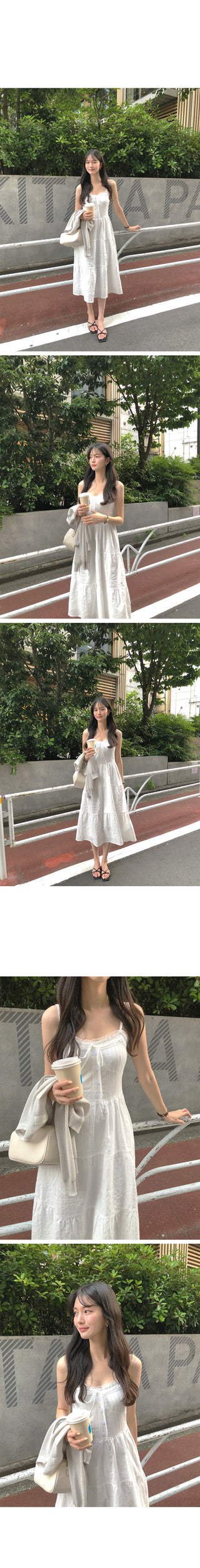 Lace sleeveless long dress