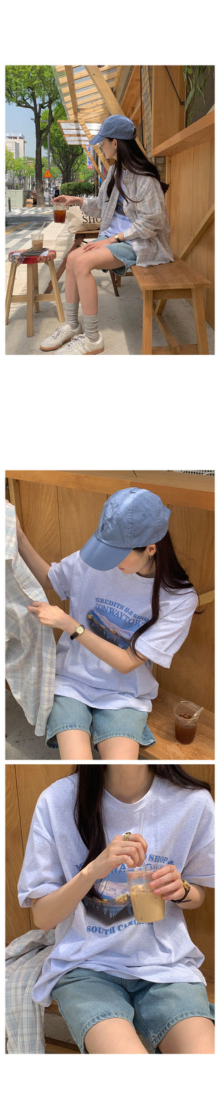 Printed oversized T-shirt (2 colors)