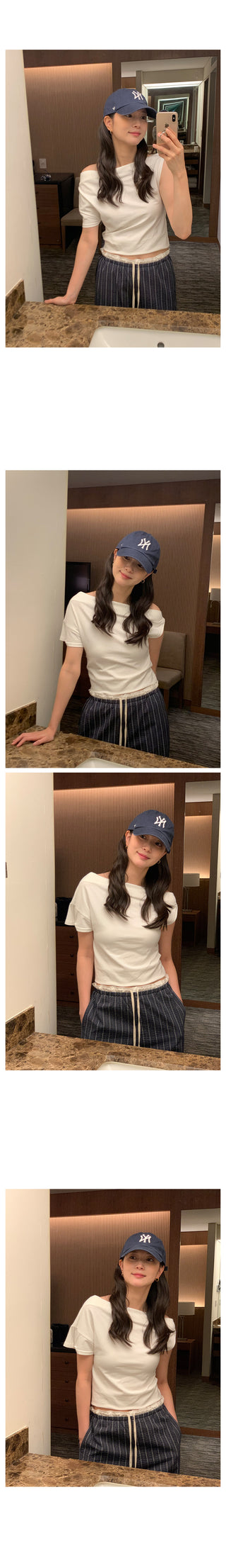 (3 colors) Two-tone wide-leg pants