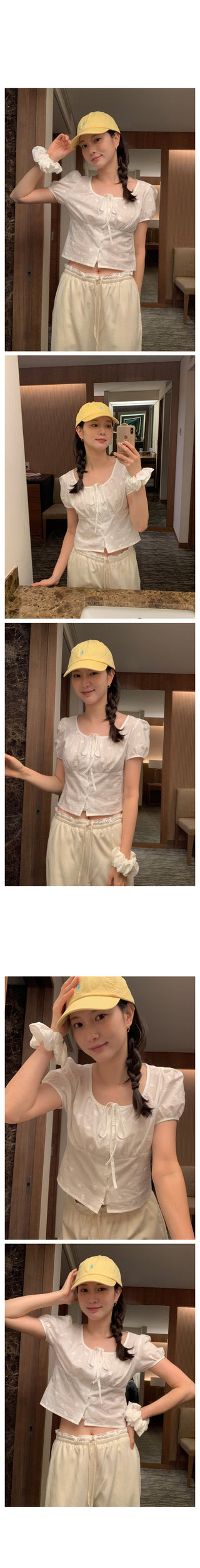 (3 colors) Two-tone wide-leg pants