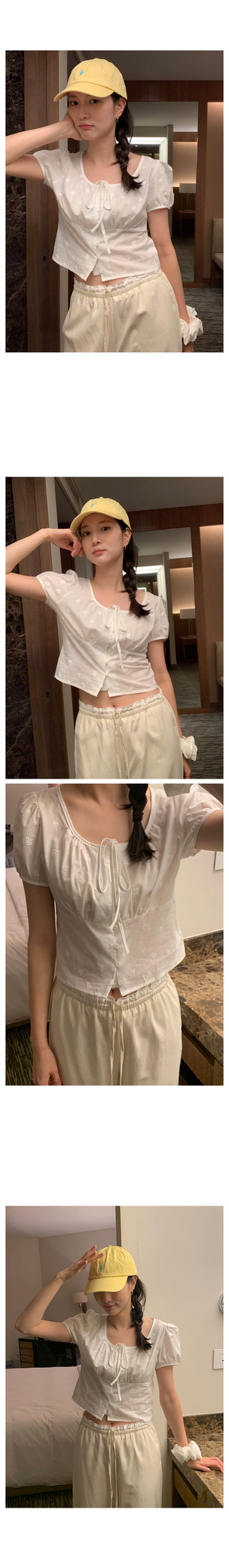 (3 colors) Two-tone wide-leg pants