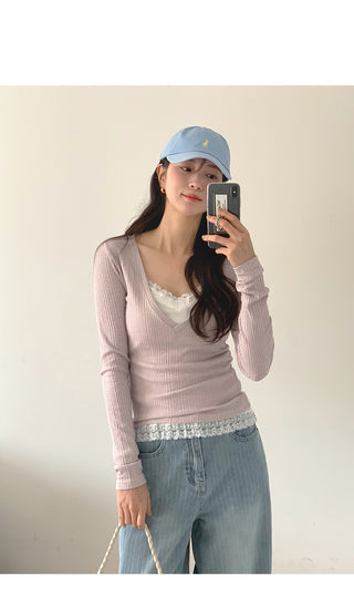 Summer V-neck T-shirt