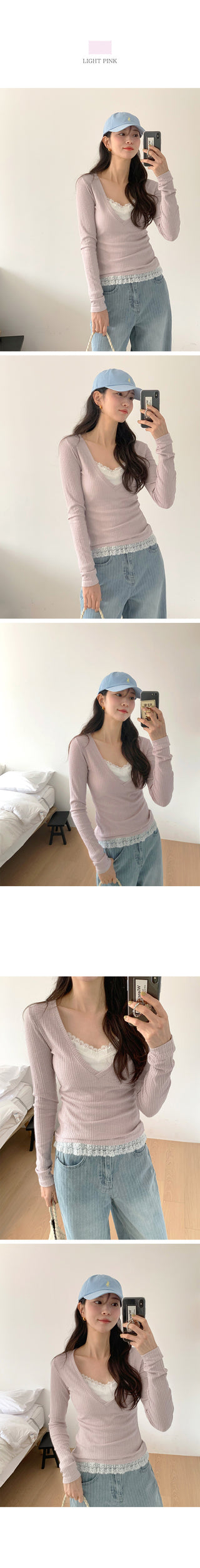 Summer V-neck T-shirt