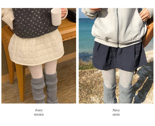 (3 colors) Quilted Down Mini Skirt