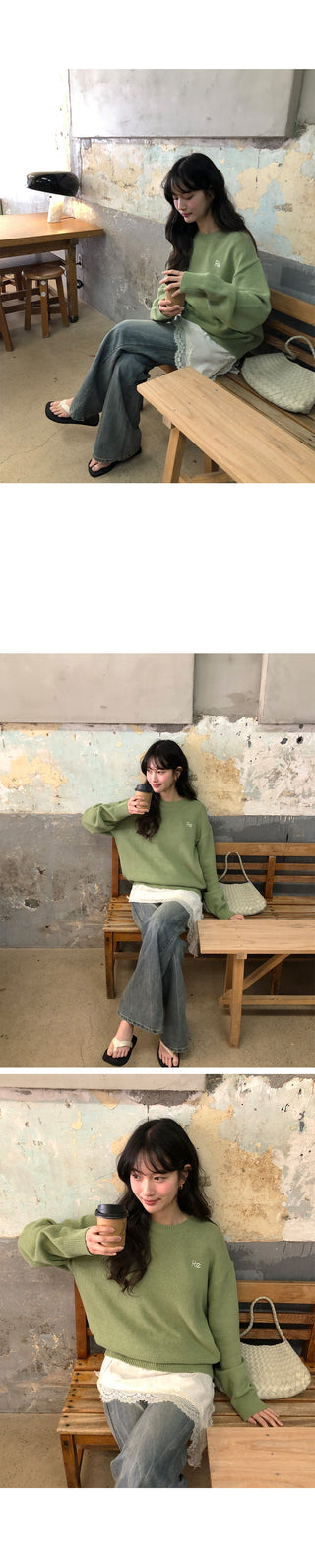 Low-rise denim pants